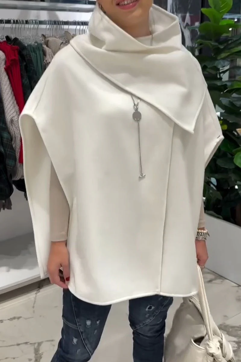 Women's Casual Irregular Turtleneck Jacket